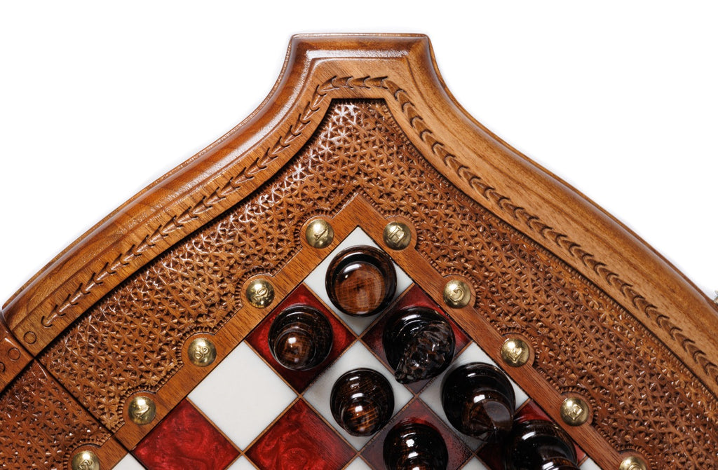 Epoxy Chess Set in Walnut Wood – Epoxy Resin Chess Made by Hrachya Ohanyan - Unumperfectus