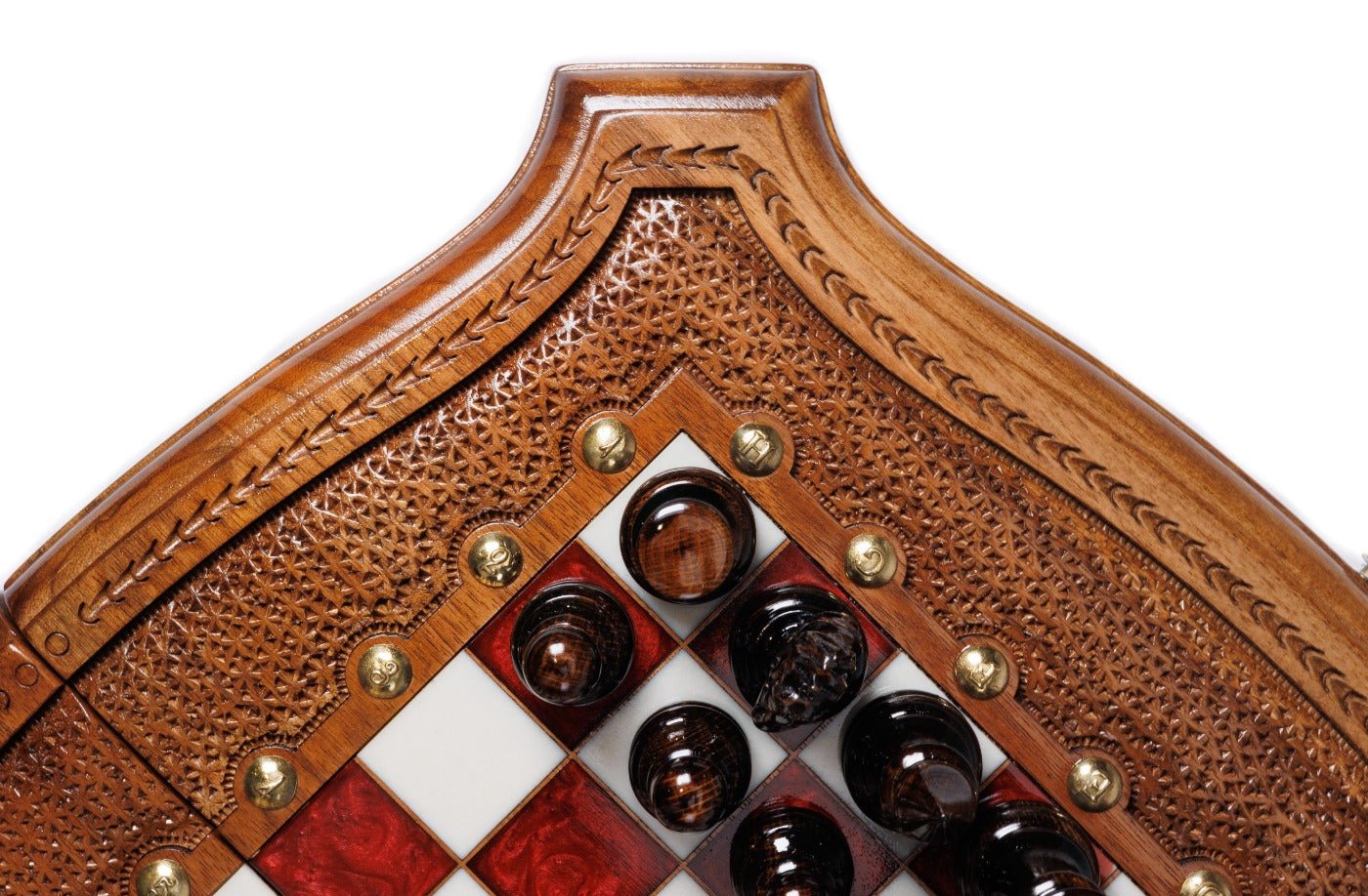 Epoxy Chess Set in Walnut Wood – Epoxy Resin Chess Made by Hrachya Ohanyan - Unumperfectus