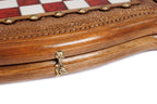 Epoxy Chess Set in Walnut Wood – Epoxy Resin Chess Made by Hrachya Ohanyan