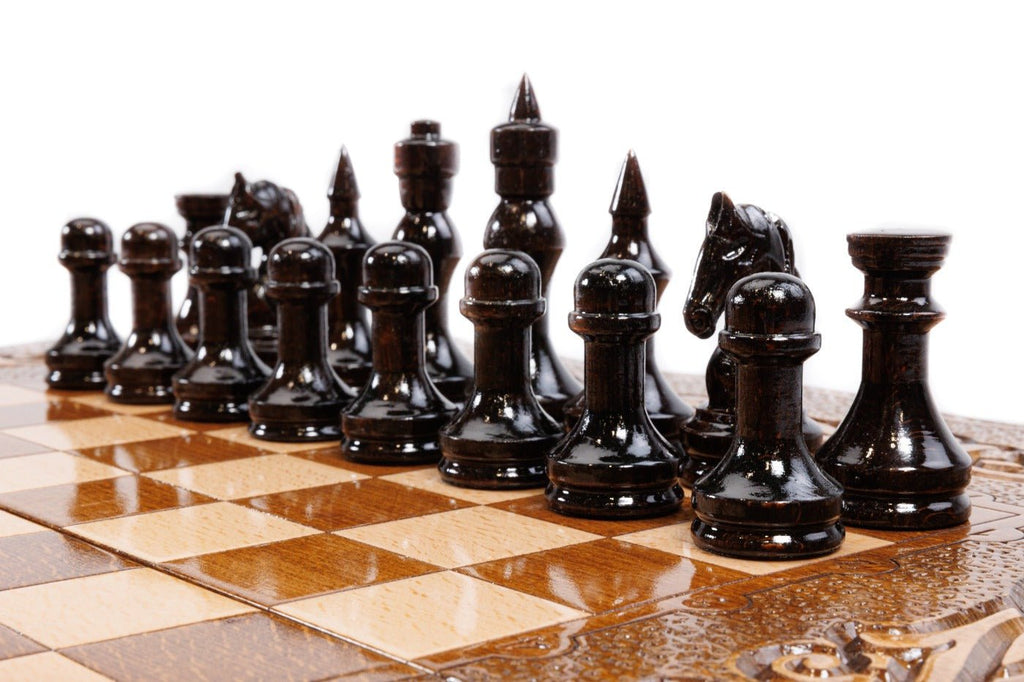 Ornamental Classic Chess Set & Backgammon Board 23.6" | 60 cm - LionLaurel