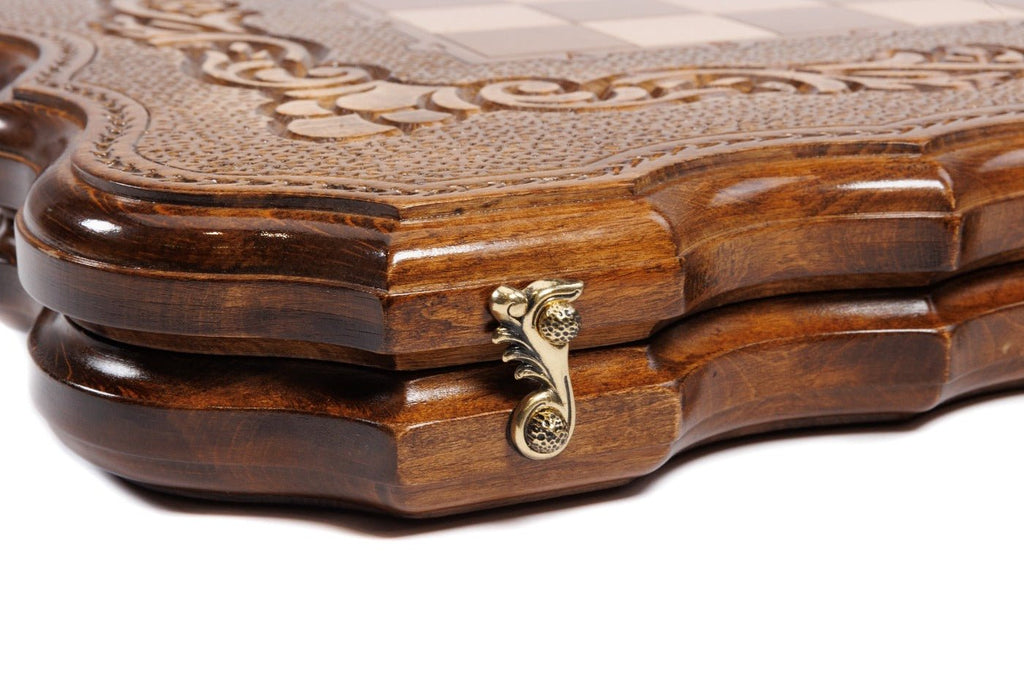 Ornamental Classic Chess Set & Backgammon Board 23.6" | 60 cm - LionLaurel