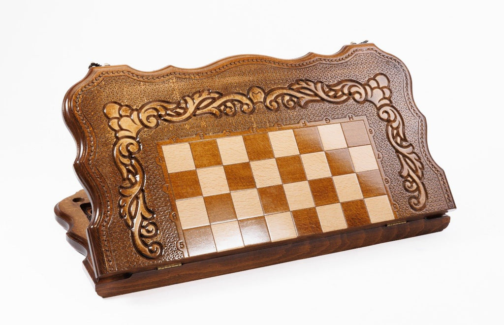 Ornamental Classic Chess Set & Backgammon Board 23.6" | 60 cm - LionLaurel