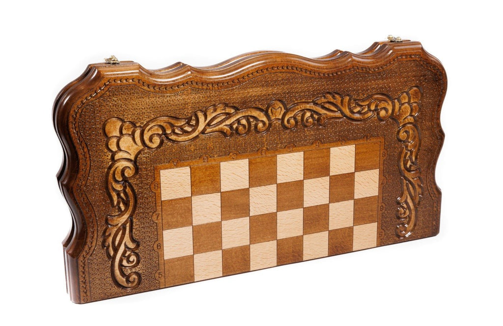 Ornamental Classic Chess Set & Backgammon Board 23.6" | 60 cm - LionLaurel
