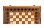 Classic Carved Ornament chess and backgammon set - side profile of the board