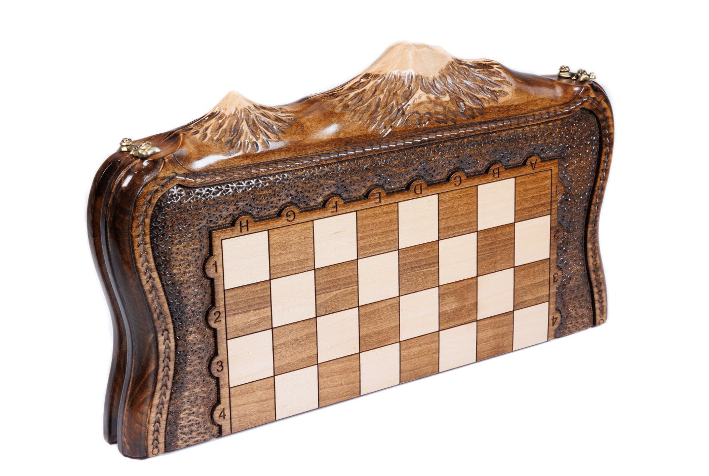Mount Ararat Outline Chess Set – Wooden Chess Board