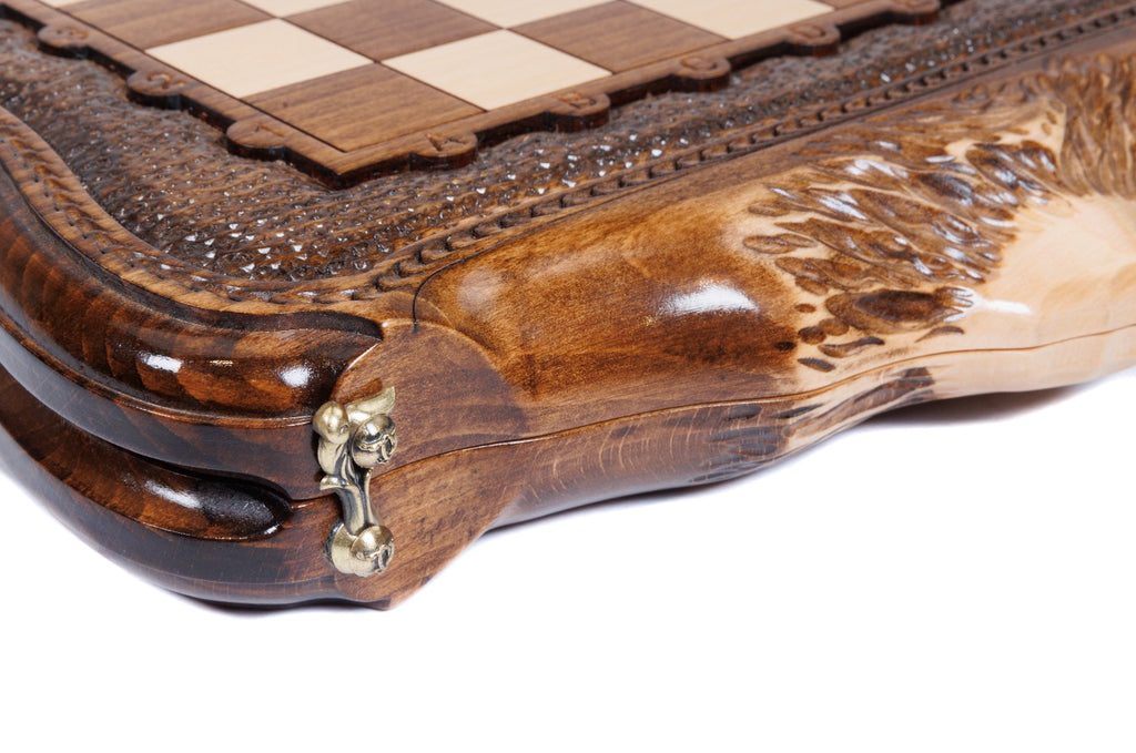 Mount Ararat Outline Chess Set – Wooden Chess Board
