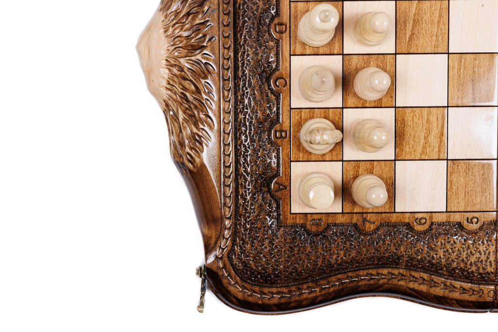 Mount Ararat Outline Chess Set – Wooden Chess Board