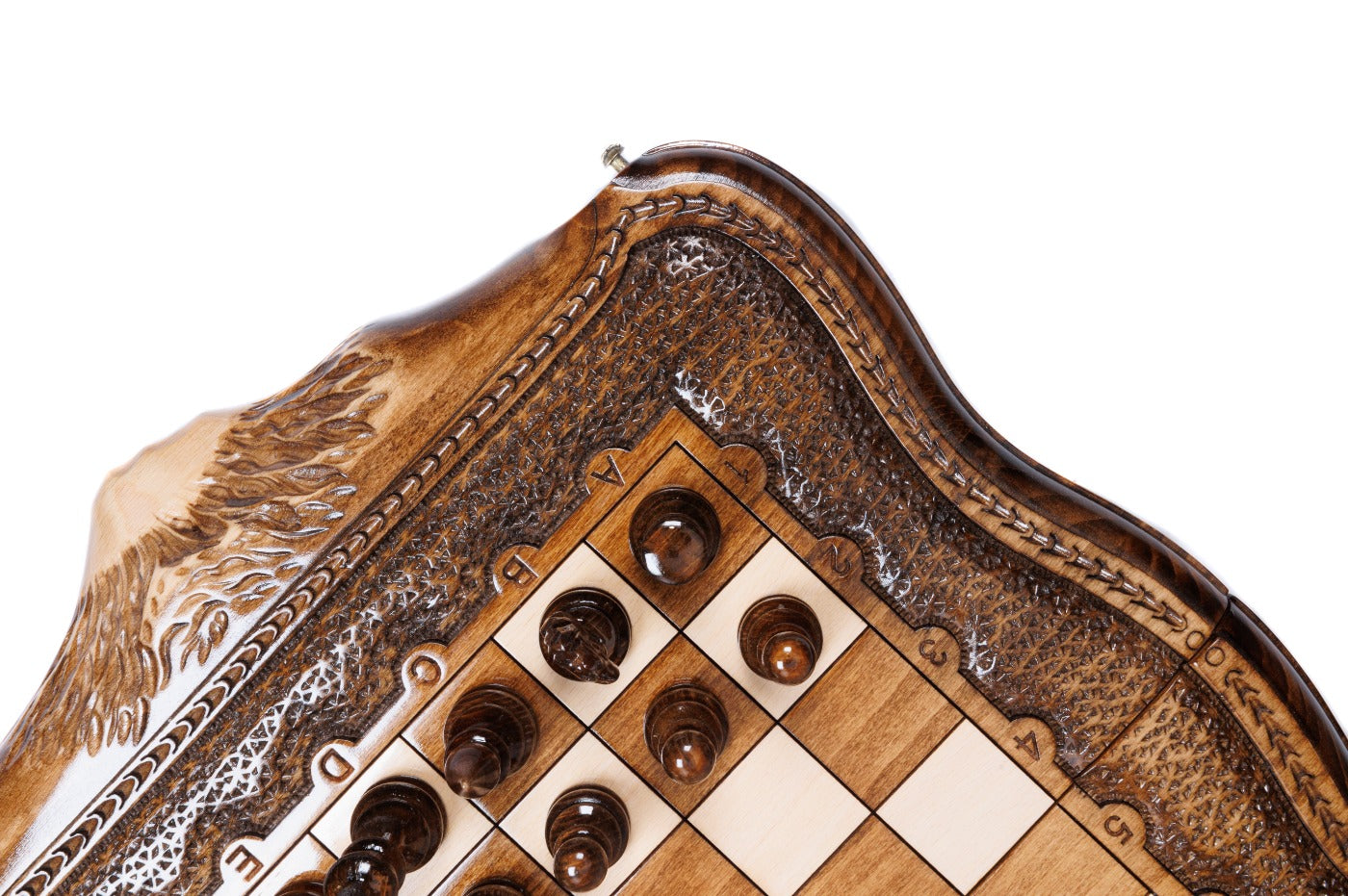 Mount Ararat Outline Chess Set – Wooden Chess Board