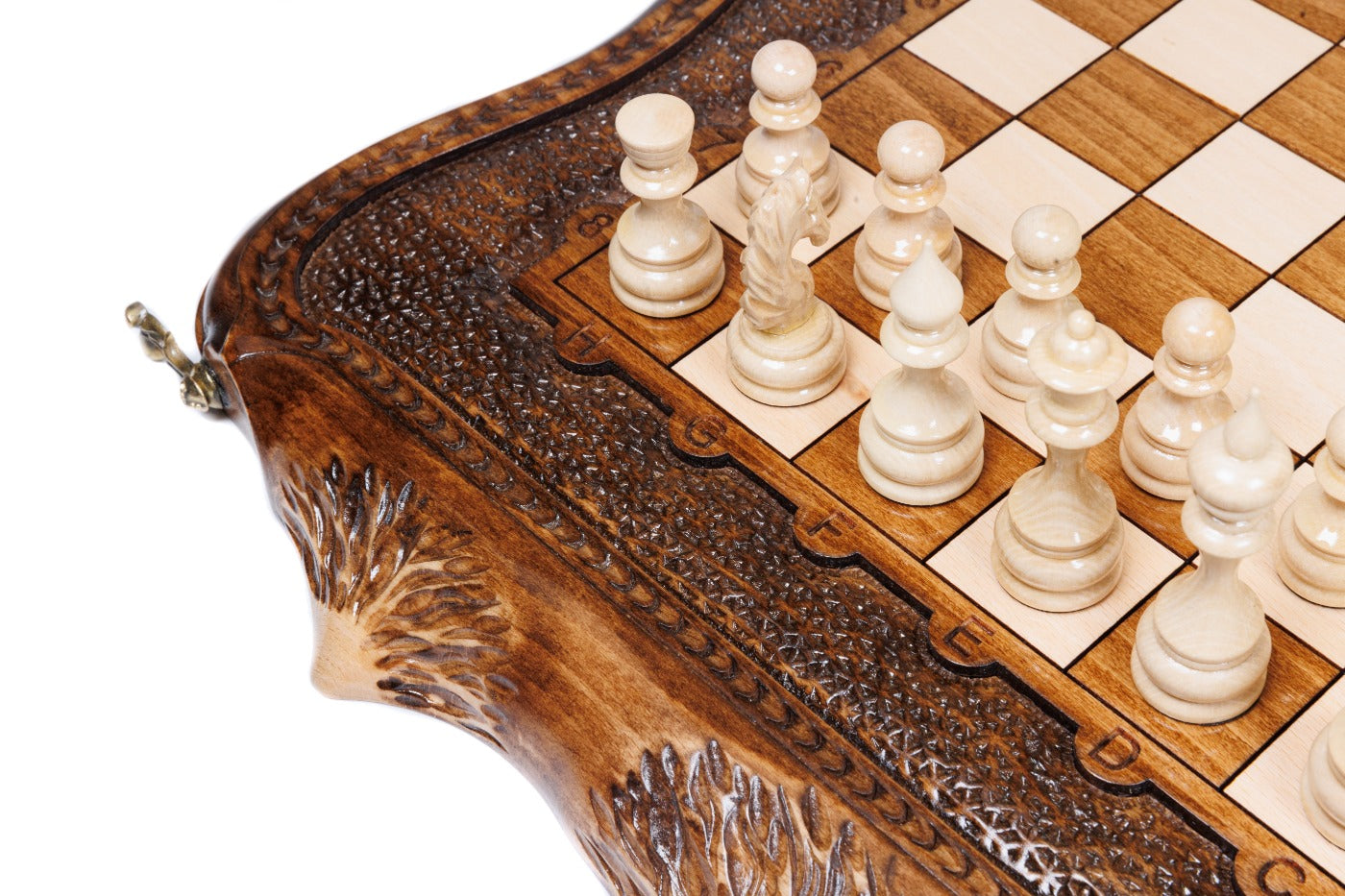 Mount Ararat Outline Chess Set – Wooden Chess Board