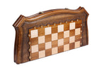 Contour Outline chess set in wood by Hrachya Ohanyan