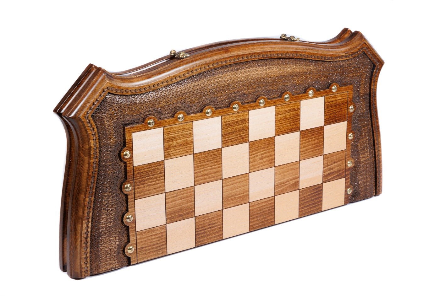 Wooden Chess Set With Contour Outline 60 cm | 24.7" - Unumperfectus
