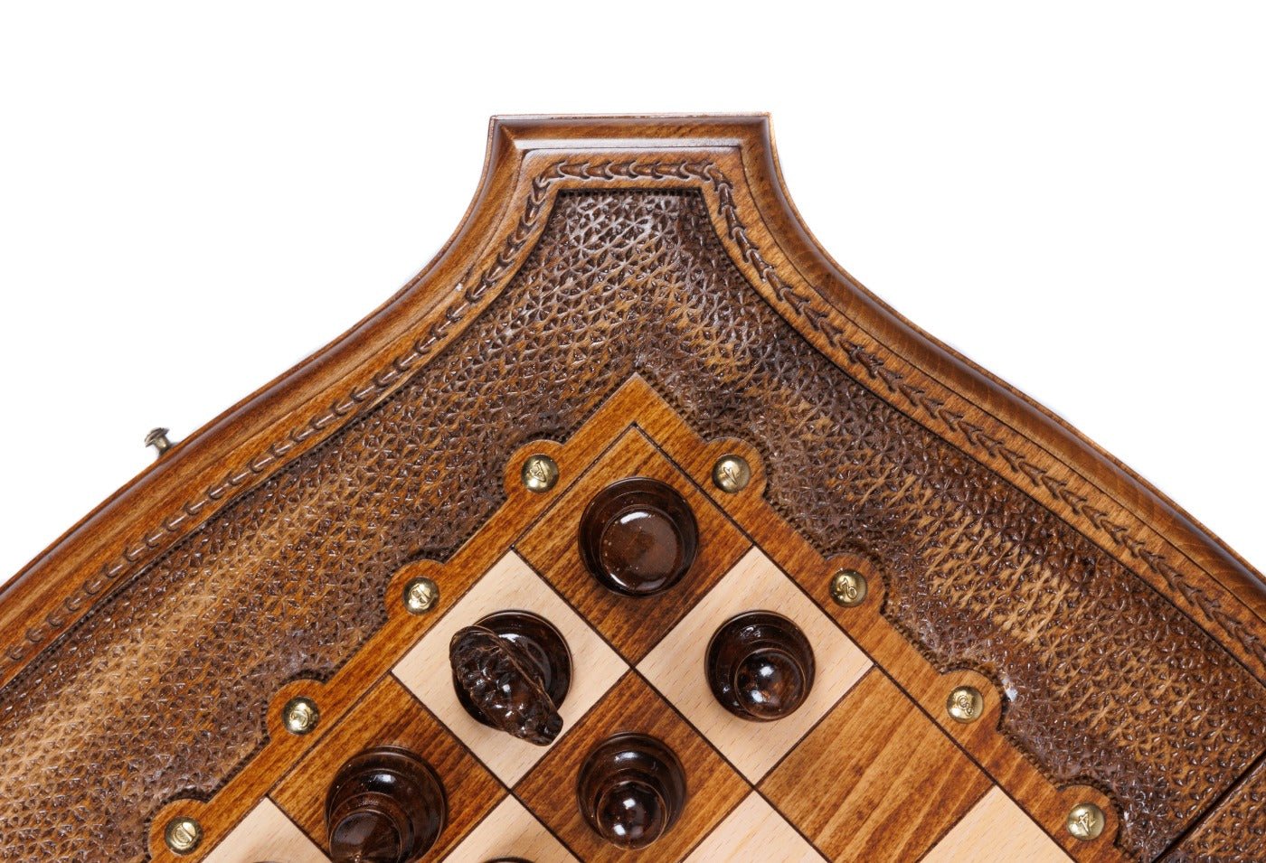 Wooden Chess Set With Contour Outline 60 cm | 24.7" - Unumperfectus