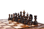 Contour Outline chess set - angled view showing the craftsmanship