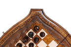 Contour Outline chess set - detail of the carved border