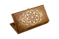 Wooden backgammon board ornamental motif design 11.8 inch