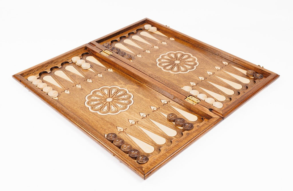 Wooden Backgammon Board Eternity 23.6" | 60 cm - Unumperfectus