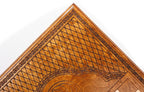 Eternity backgammon board - playing pieces and dice arranged on the board