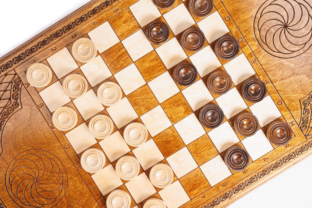 Wooden Backgammon Board Eternity 23.6" | 60 cm - Unumperfectus