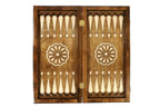 Classic backgammon board - open board ready for play