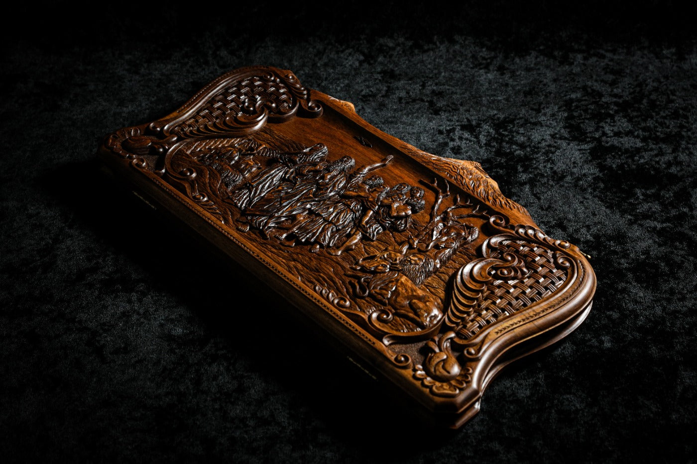 Noah Backgammon with Inlay & Copyrighted Mount Ararat Outline 60 cm | 23.6"