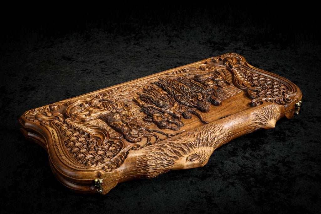 Noah Backgammon with Inlay & Copyrighted Mount Ararat Outline 60 cm | 23.6"