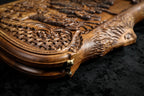Noah Mount Ararat backgammon board - hand-carved detail shot