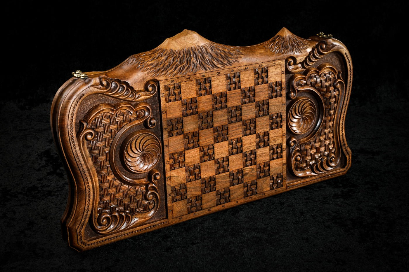 Noah Backgammon with Inlay & Copyrighted Mount Ararat Outline 60 cm | 23.6"