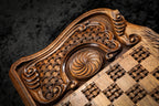 Noah Mount Ararat backgammon board - closed cover detail