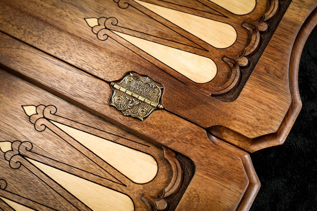 Noah Backgammon with Inlay & Copyrighted Mount Ararat Outline 60 cm | 23.6"