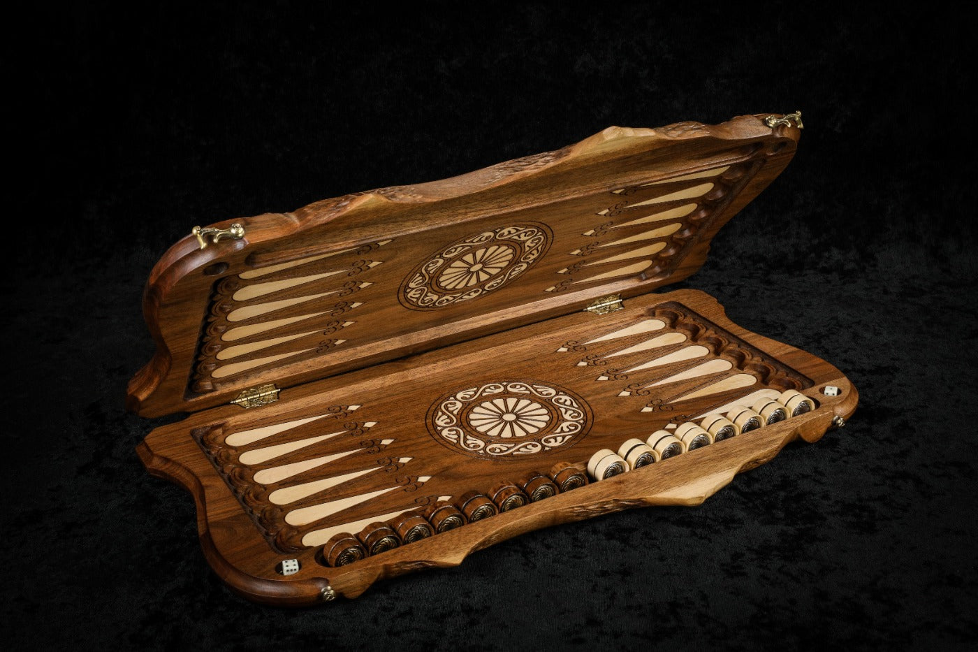 Backgammon "Rural Scene" with Inlay & Copyrighted Mount Ararat Outline 60 cm | 23.6"