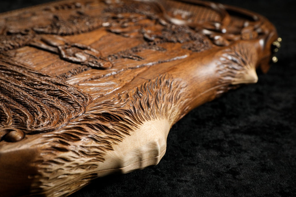 Backgammon "Rural Scene" with Inlay & Copyrighted Mount Ararat Outline 60 cm | 23.6"