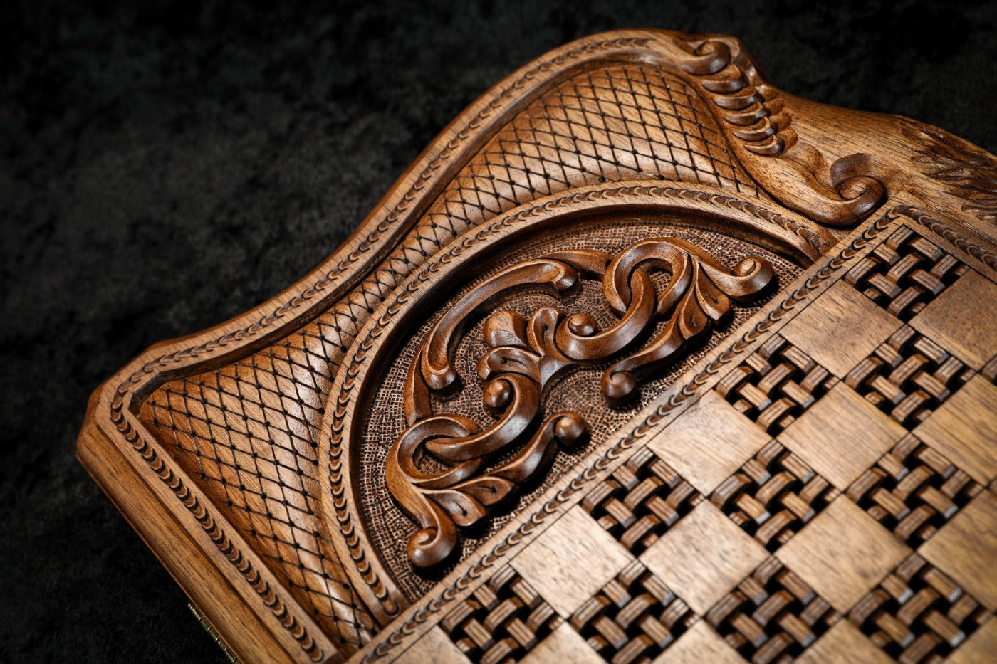 Backgammon "Rural Scene" with Inlay & Copyrighted Mount Ararat Outline 60 cm | 23.6"