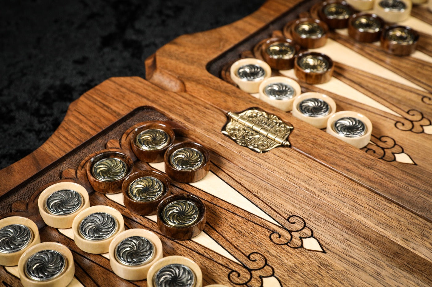 Backgammon "Rural Scene" with Inlay & Copyrighted Mount Ararat Outline 60 cm | 23.6"