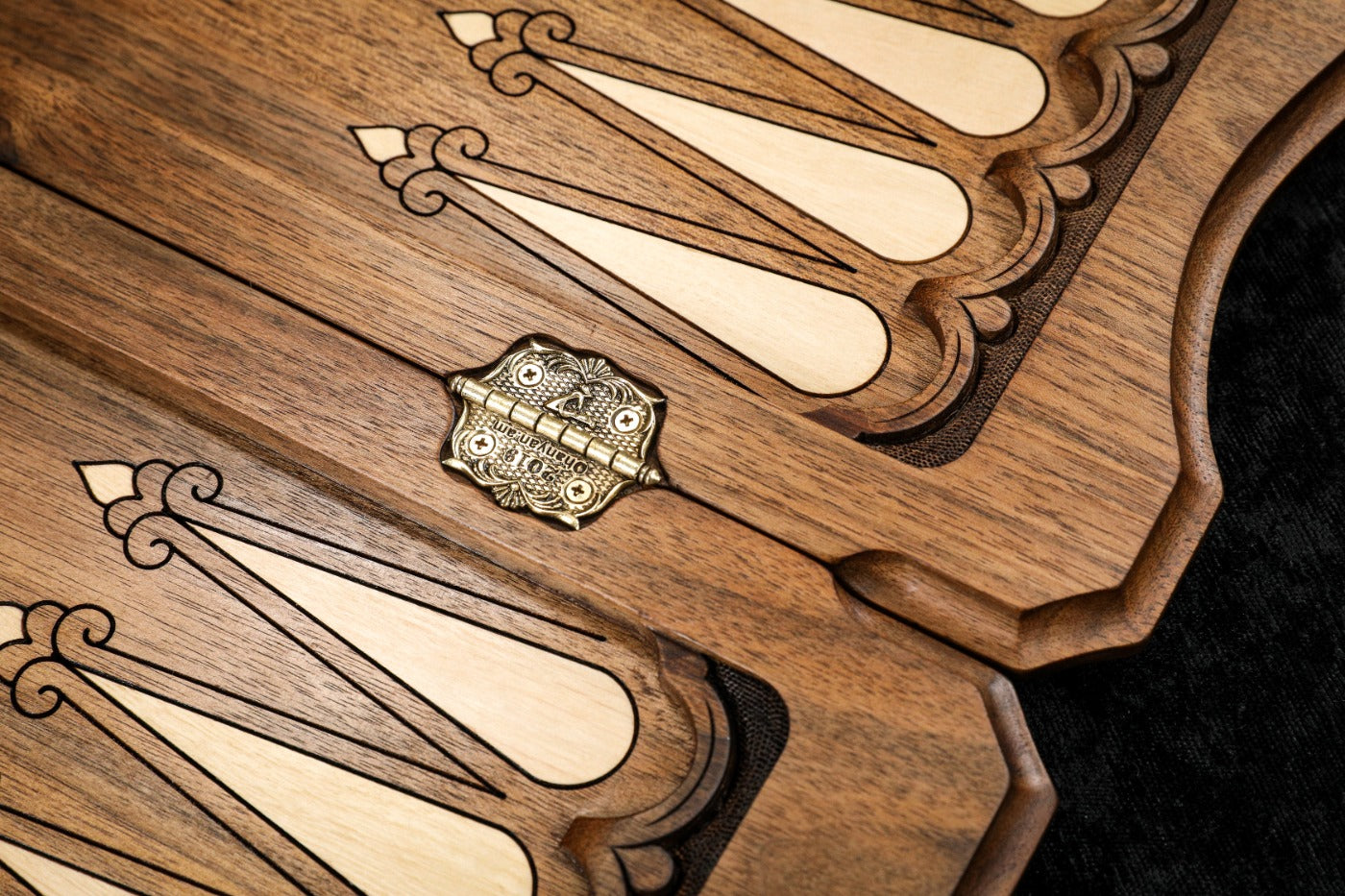 Backgammon "Rural Scene" with Inlay & Copyrighted Mount Ararat Outline 60 cm | 23.6"
