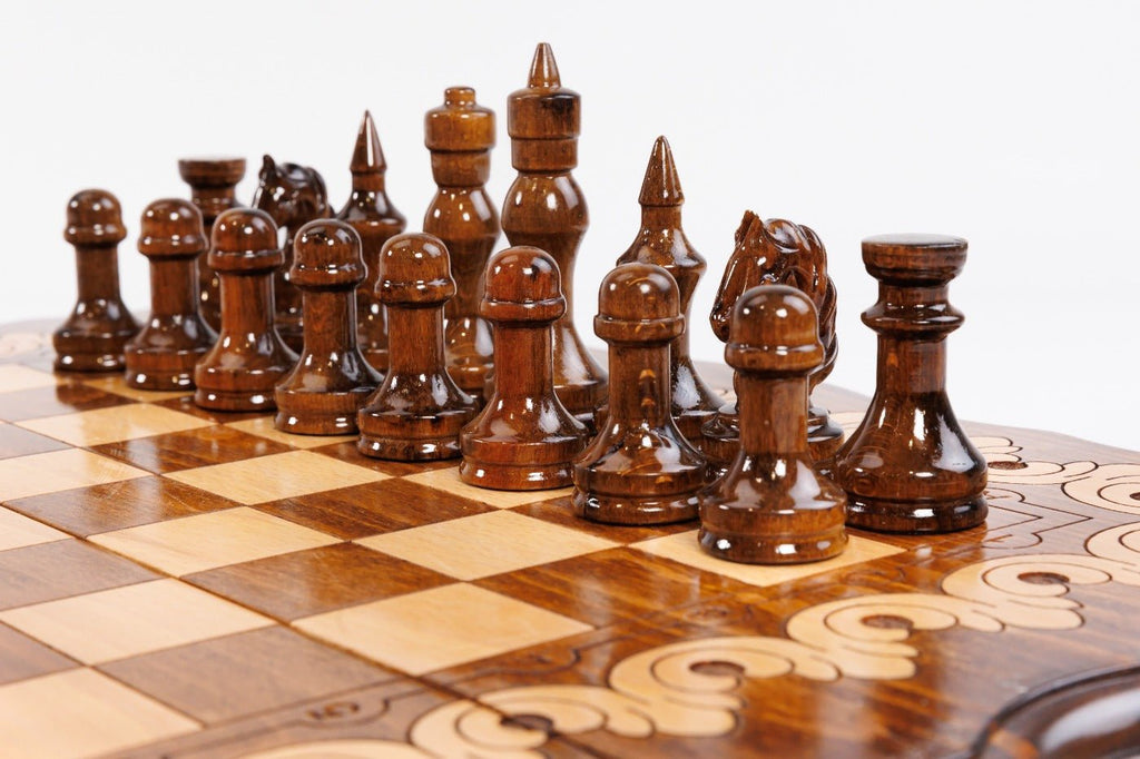 Eternity Chess Set & Backgammon Board 19.7" | 50 cm - Unumperfectus