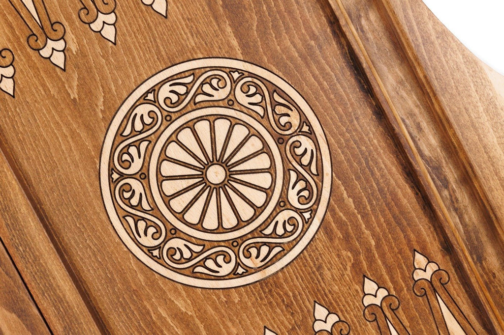 Luxury Wooden Carved Chess Set & Backgammon With Ornamental Braid 60 cm | 23.6" - Unumperfectus