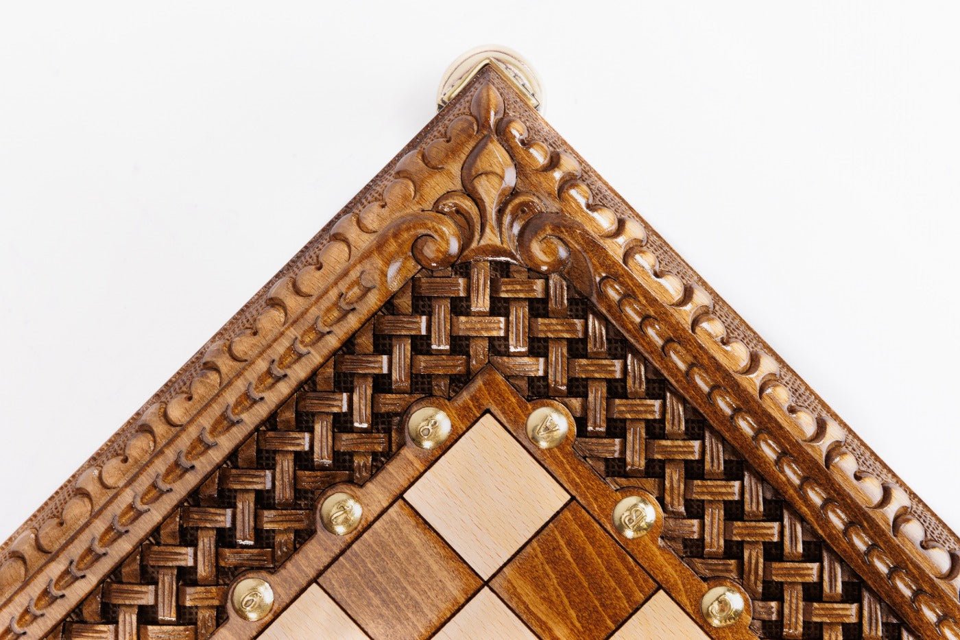 Chess Set - Square Wooden Design with Bronze Legs - Unumperfectus