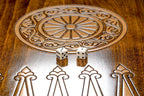 Tigran the Great backgammon board - close-up of the playing surface