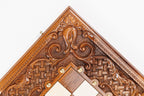 Hand Carved Ornamental Braid chess and backgammon set - top-down view of the board