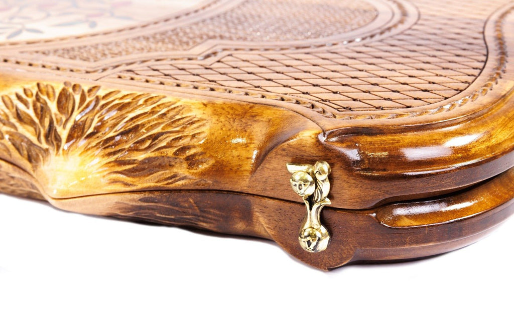 Backgammon Board - Pomegranate Tree Epoxy - Unumperfectus