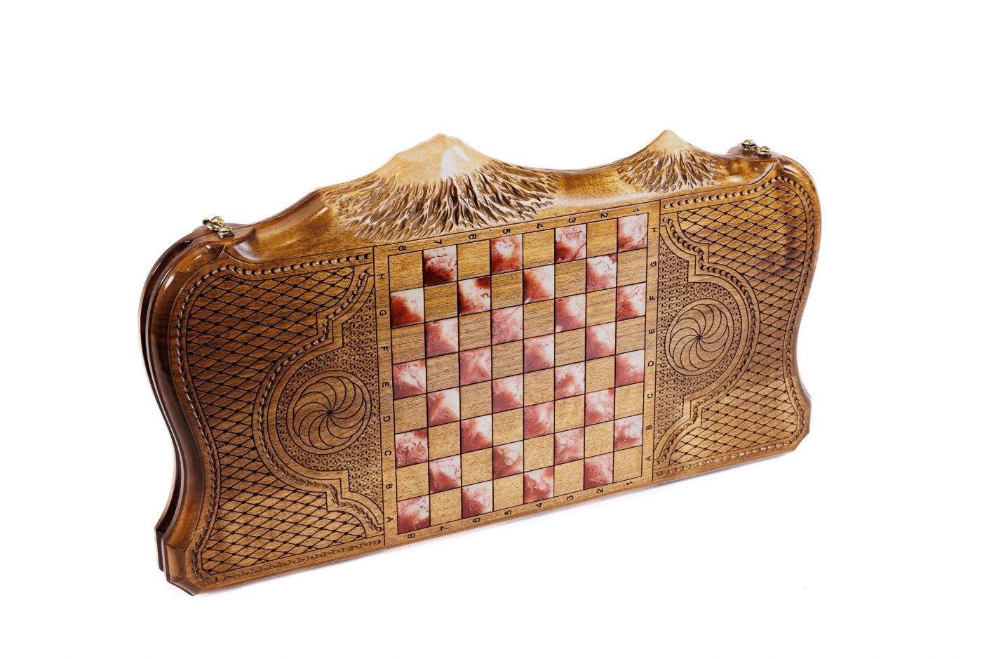 Backgammon Board - Pomegranate Tree Epoxy - Unumperfectus