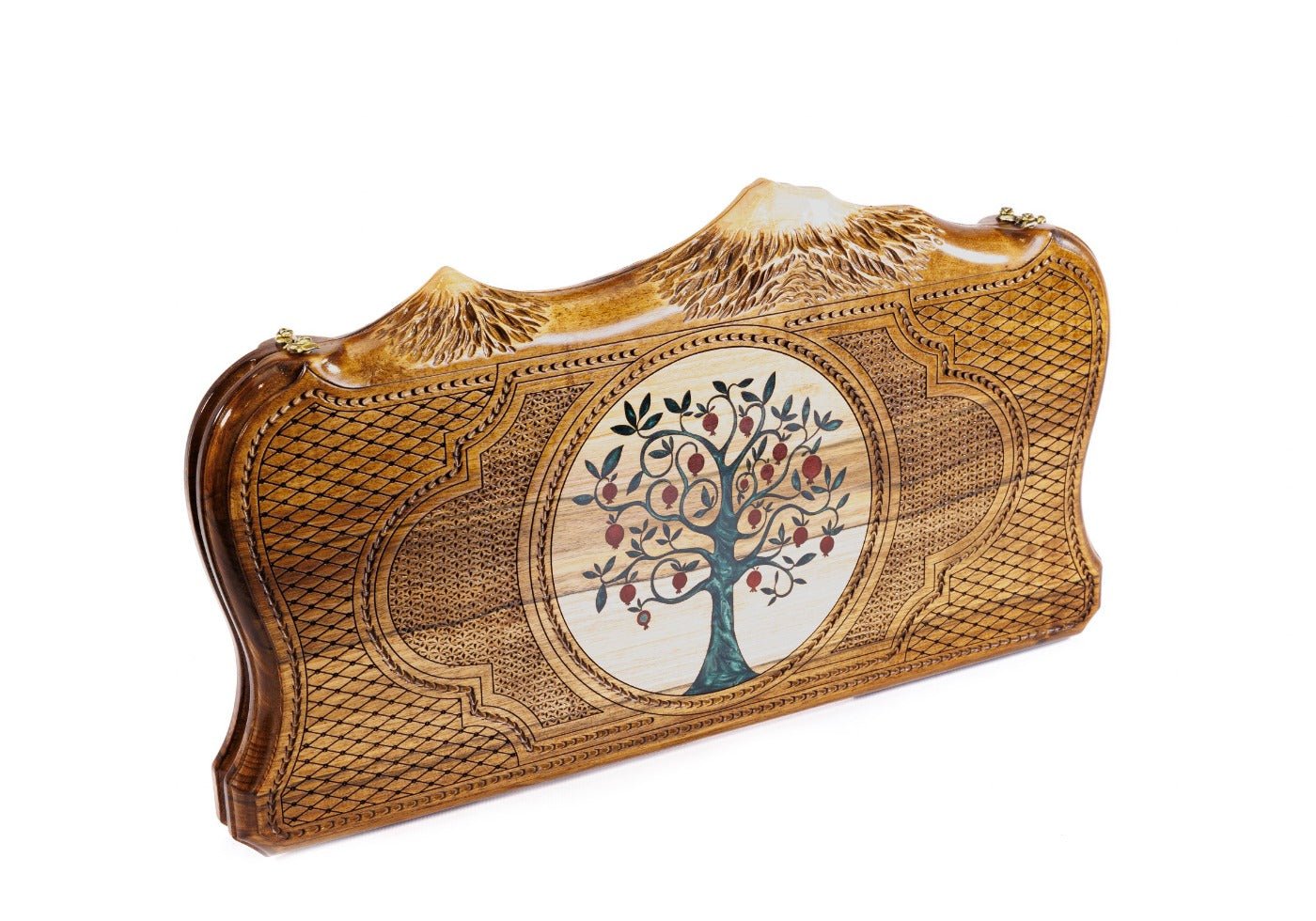 Backgammon Board - Pomegranate Tree Epoxy - Unumperfectus