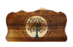 Pomegranate Tree Epoxy backgammon board - open board ready for play