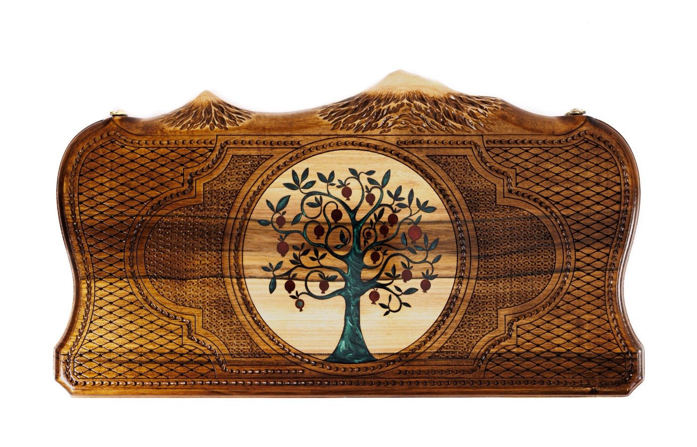 Backgammon Board - Pomegranate Tree Epoxy - Unumperfectus