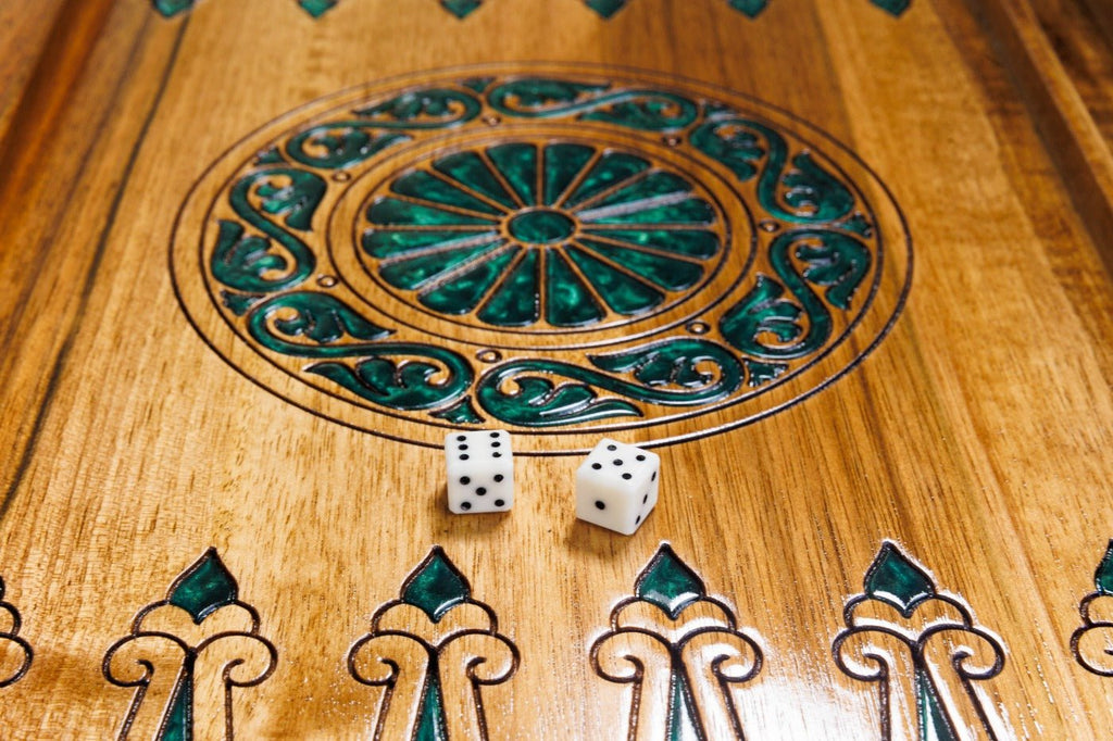 Backgammon Board - Pomegranate Tree Epoxy - Unumperfectus