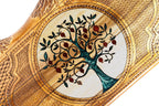 Luxury backgammon board pomegranate artwork inspired by Ararat landscape