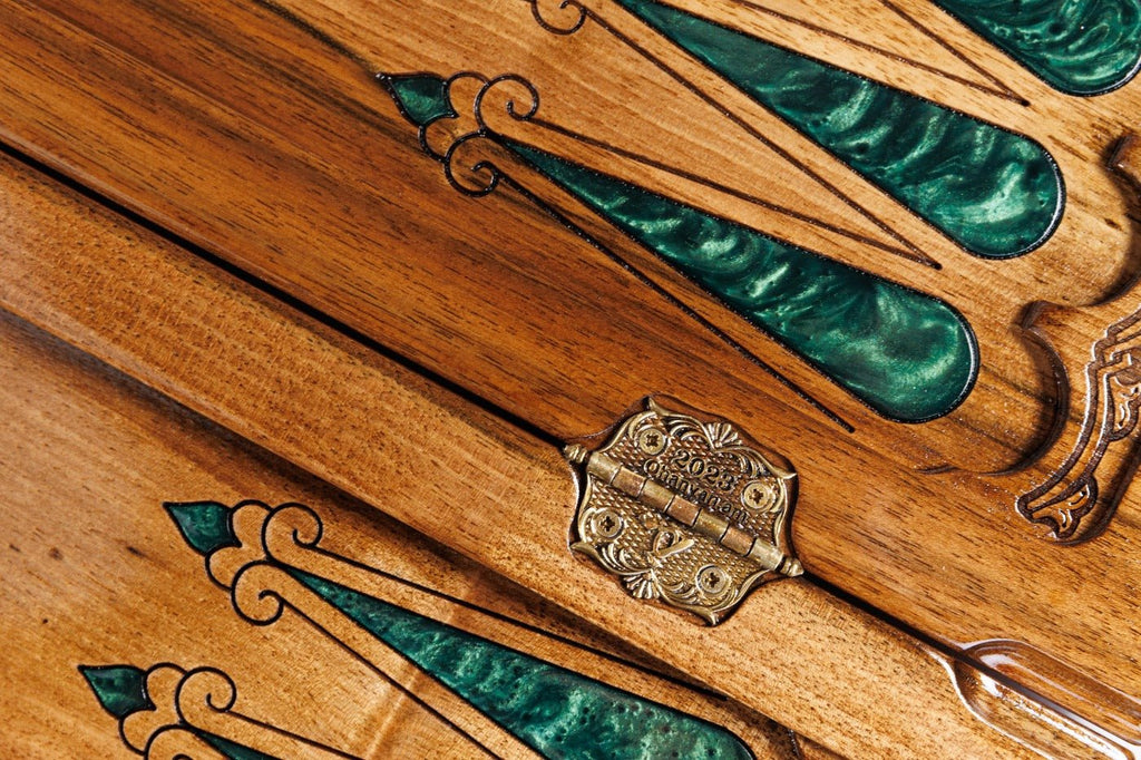 Backgammon Board - Pomegranate Tree Epoxy - Unumperfectus