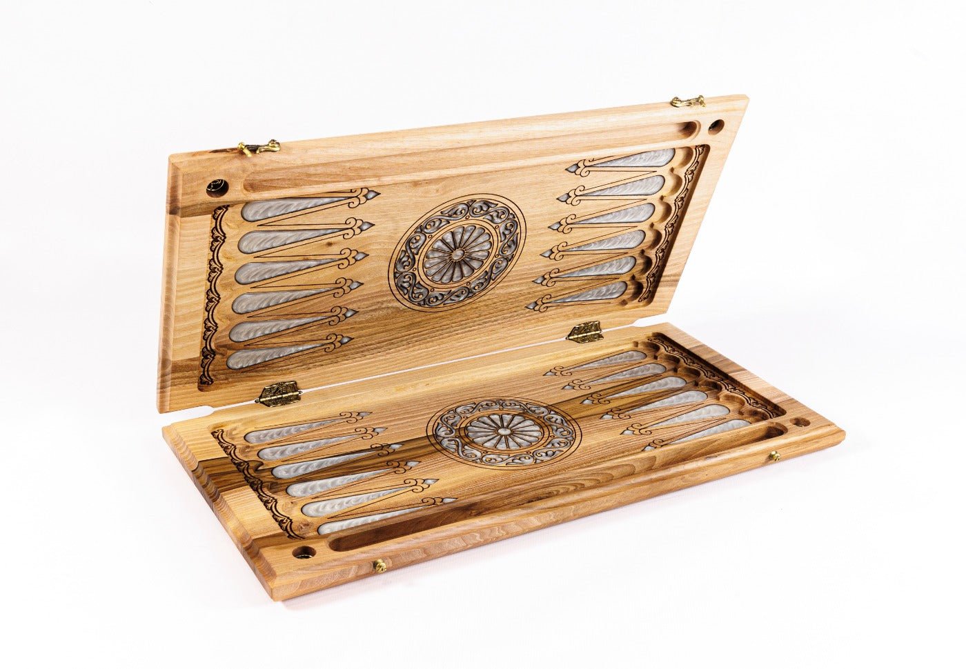 Backgammon Board - Incrustation & Epoxy - Unumperfectus