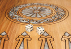Incrustation Epoxy backgammon board - carrying case and accessories