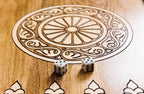 Pomegranate backgammon board - carrying case and accessories